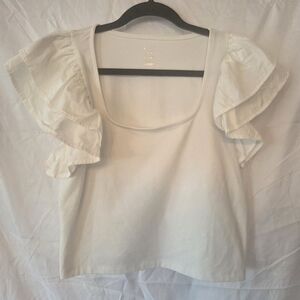 a new day Ruffled Sleeve Blouse - Cream